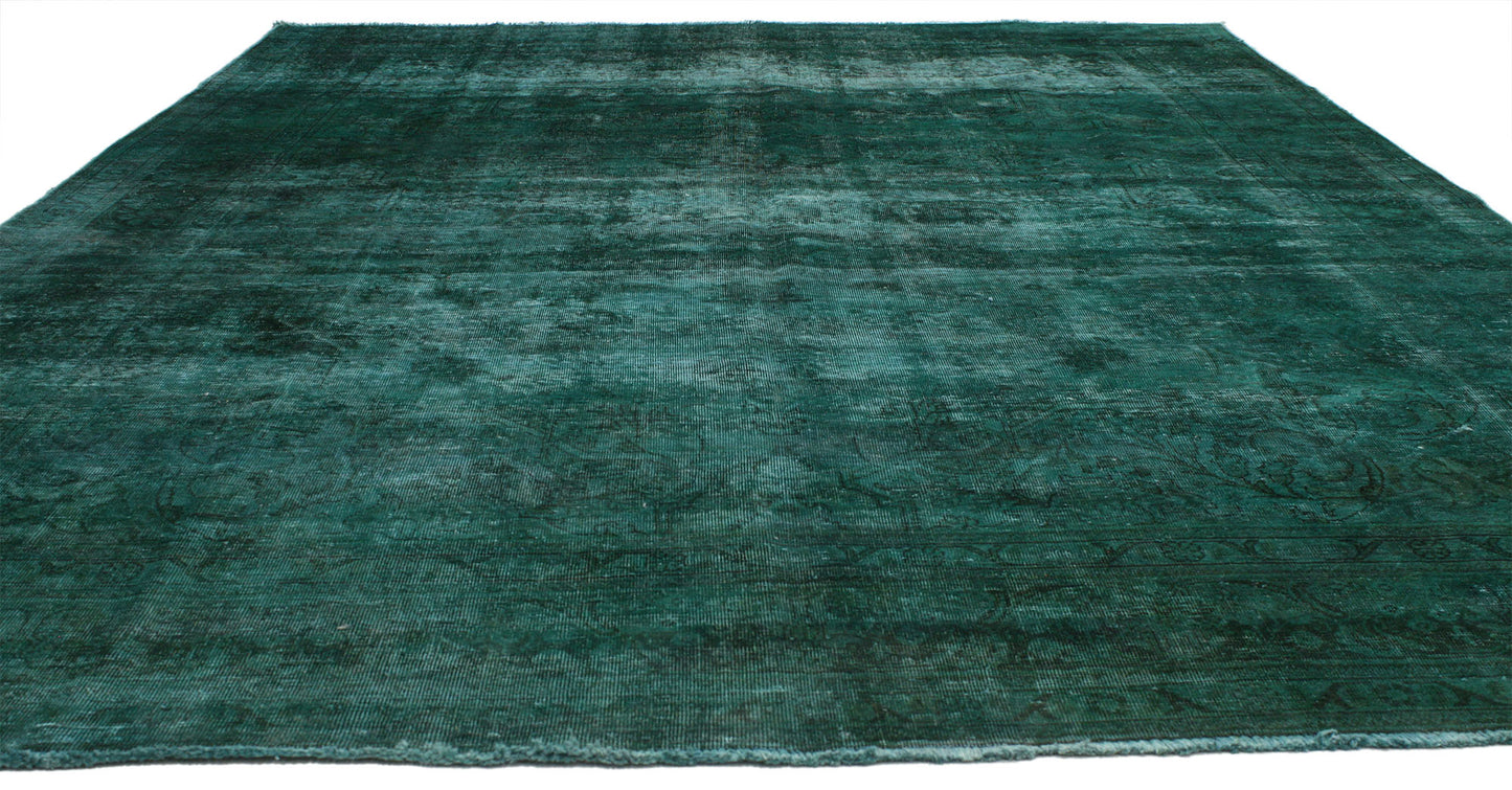 9 x 13 Vintage Overdyed Rug 80417