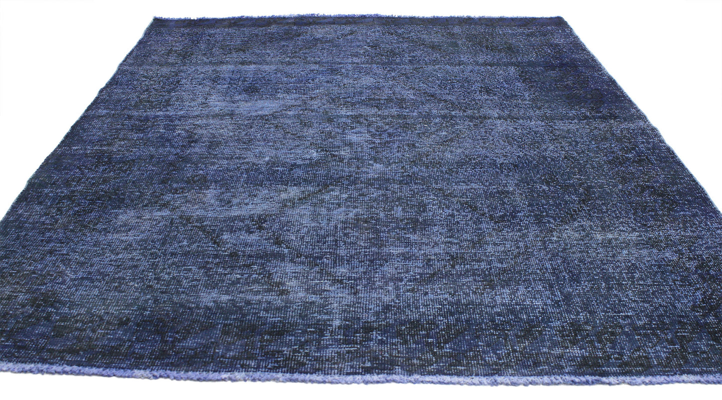 5 x 7 Vintage Distressed Blue Overdyed Rug 80418