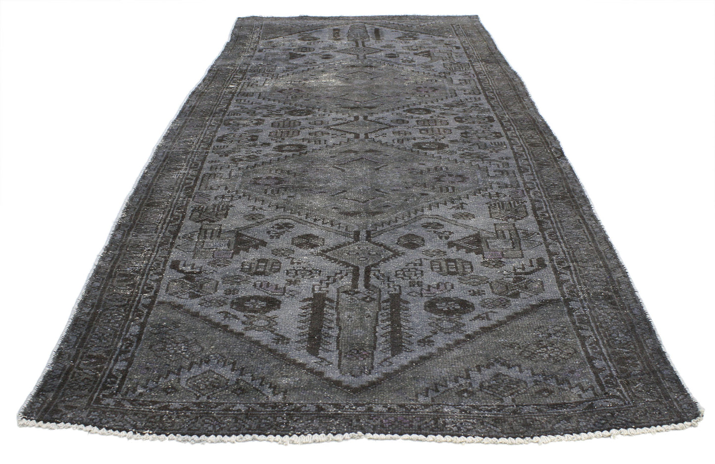 4 x 9 Vintage Overdyed Rug 80422