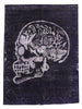 9 x 13 Vintage Overdyed Skull Rug 80430