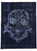 10 x 13 Vintage Blue Overdyed Skull Rug 80431