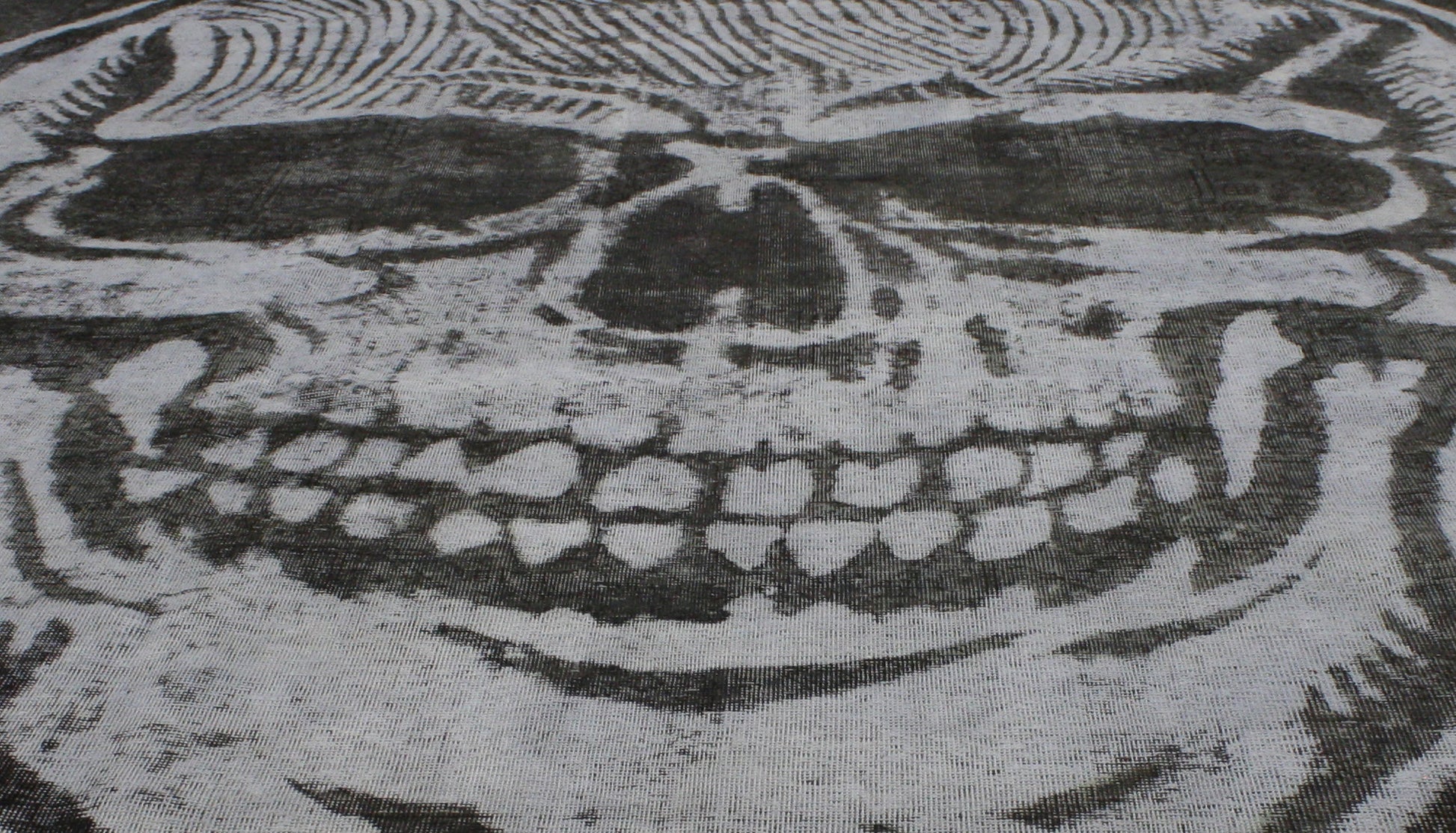 10 x 12 Vintage Overdyed Skull Rug 80432