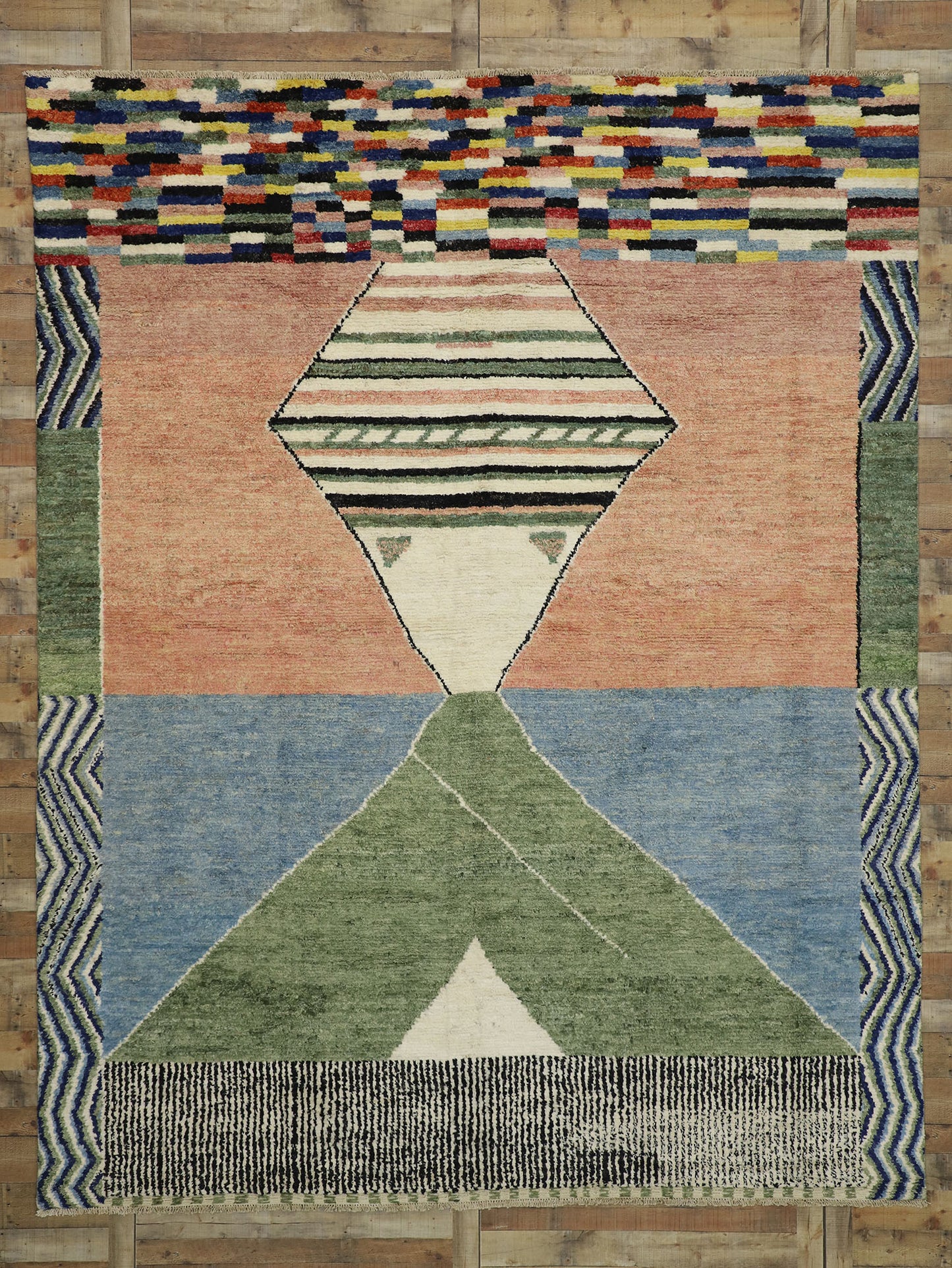 10 x 13 Large Moroccan Area Rug 80522