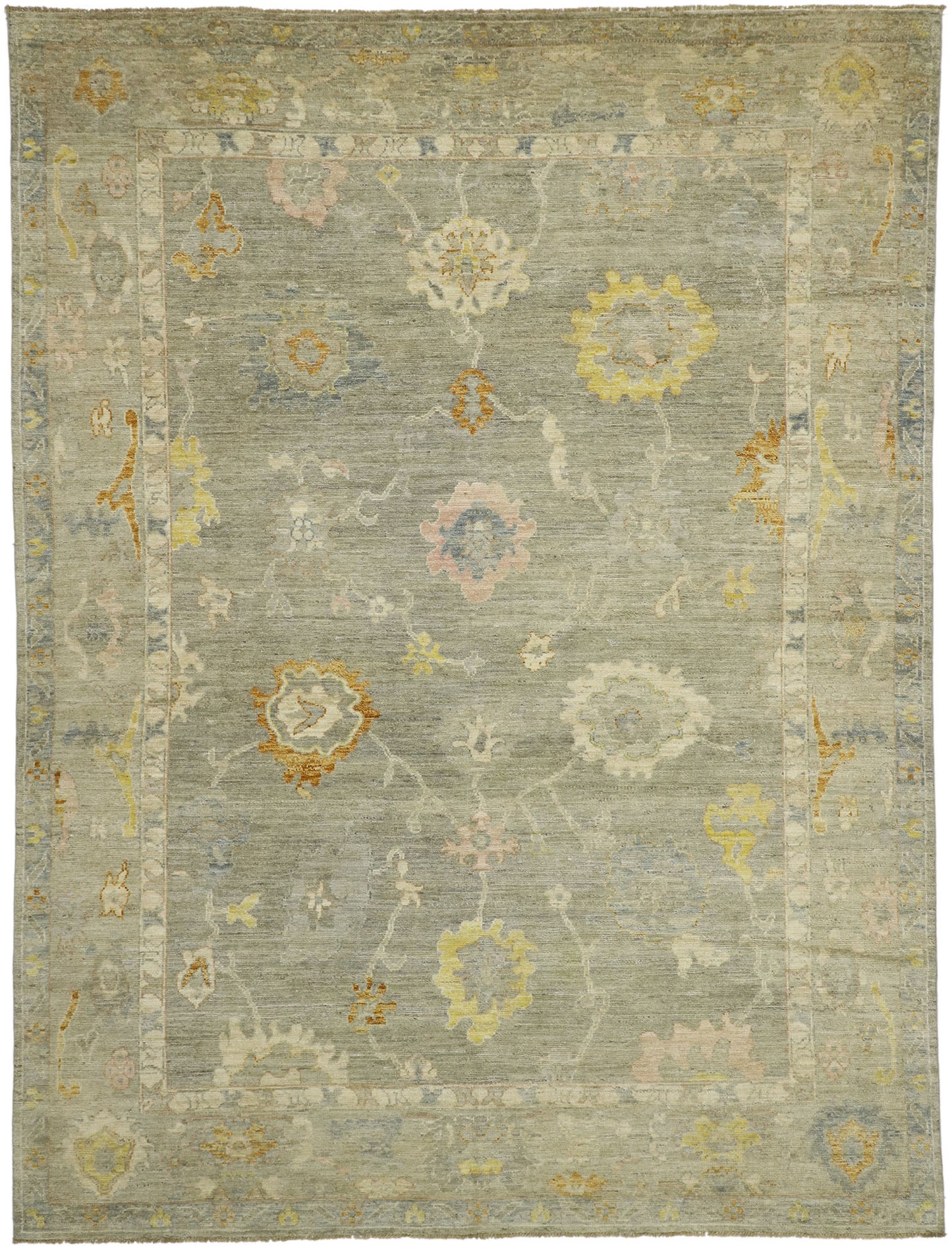 9 x 12 Vintage-Inspired Oushak Rug 80524