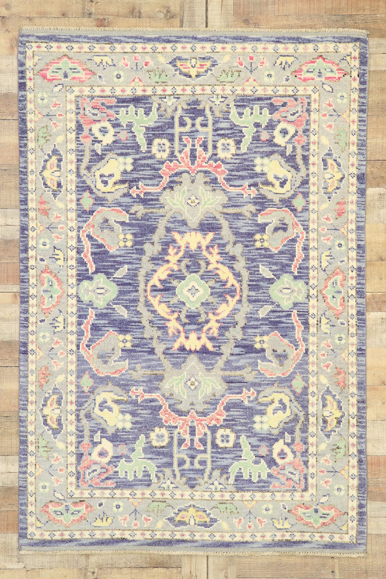 4 x 6 Colorful Purple Oushak Rug 80594