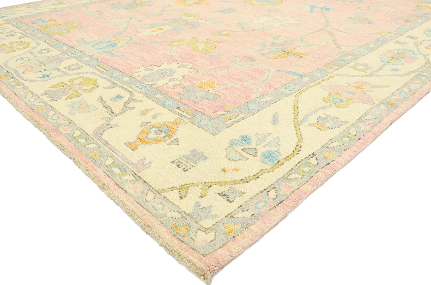 8 x 10 Contemporary Pink Oushak Rug 80595