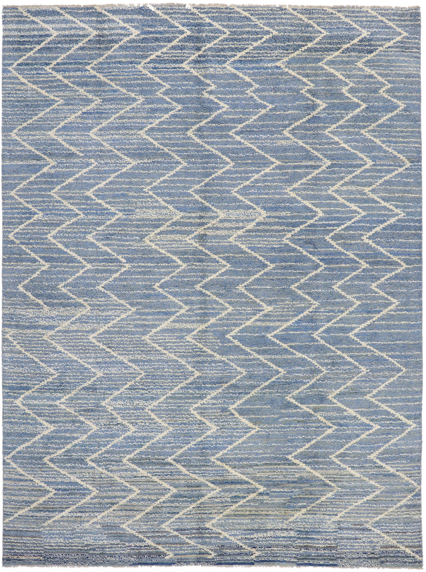 10 x 14 Modern Blue Moroccan Rug 80642