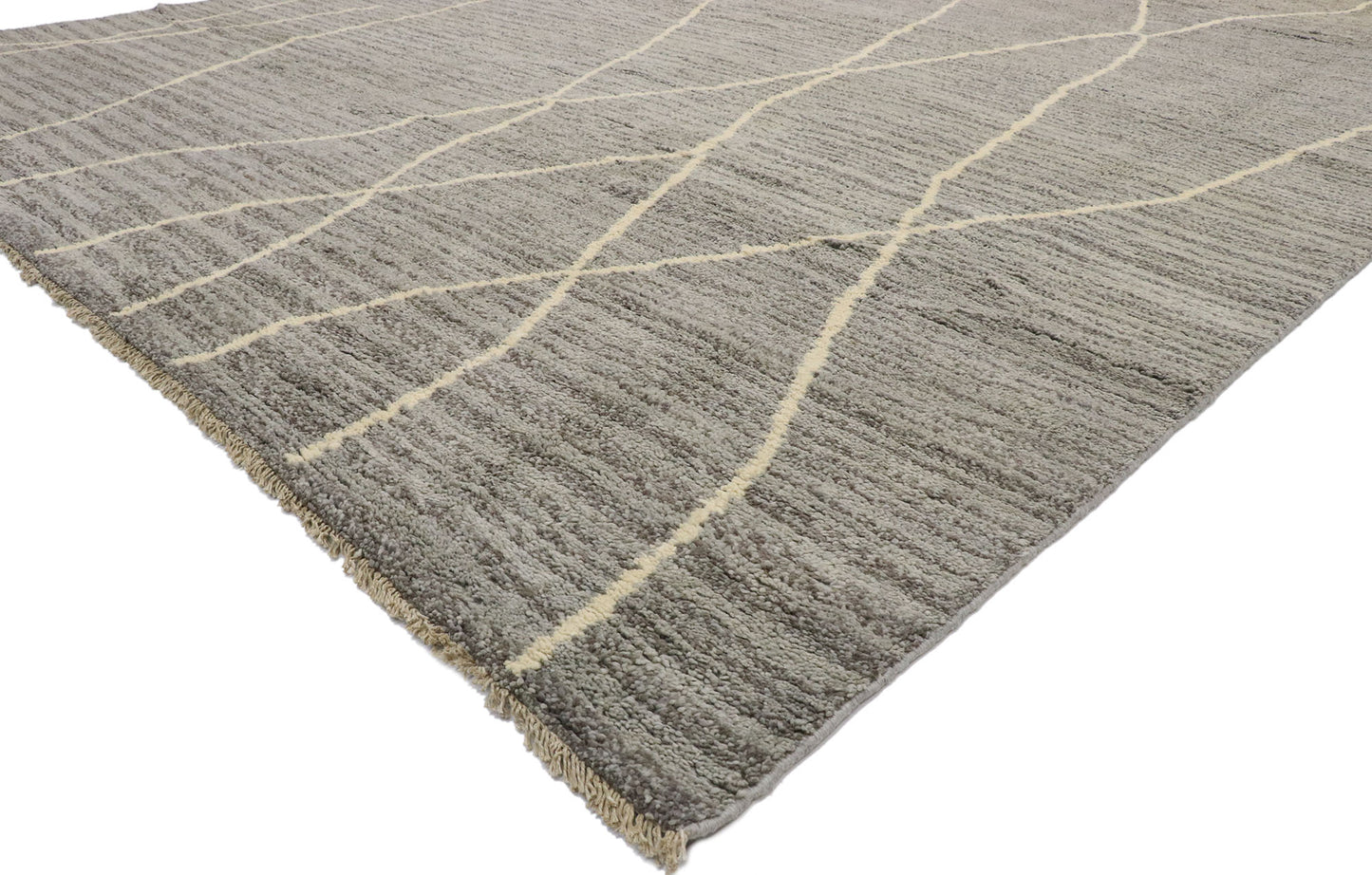 10 x 14 Modern Gray Moroccan Rug 80649