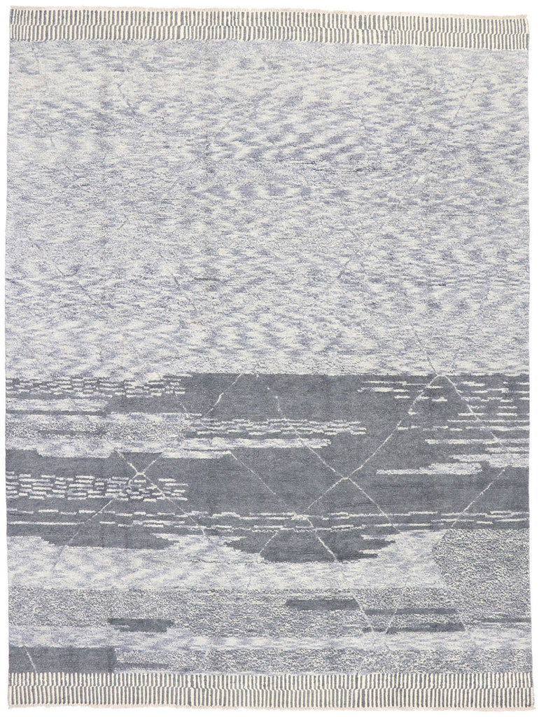 10 x 14 Modern Gray Moroccan Area Rug 80659