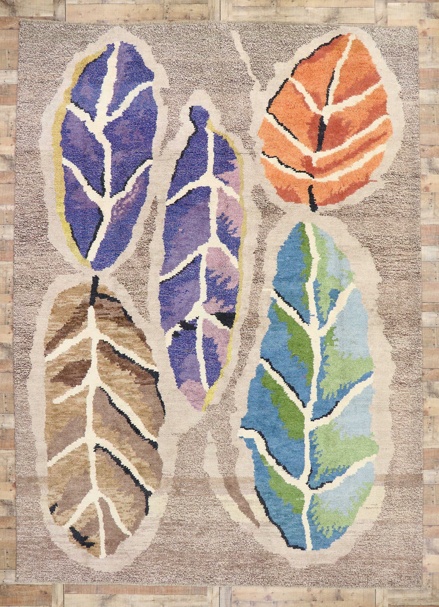 10 x 14 Swedish Rya Style Rug 80661