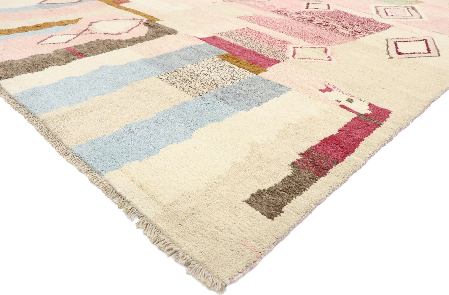 10 x 14 Contemporary Pink Moroccan Rug 80663