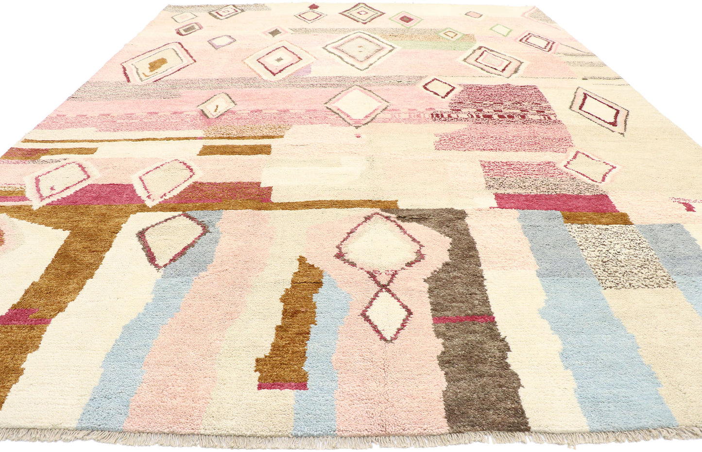 10 x 14 Contemporary Pink Moroccan Rug 80663