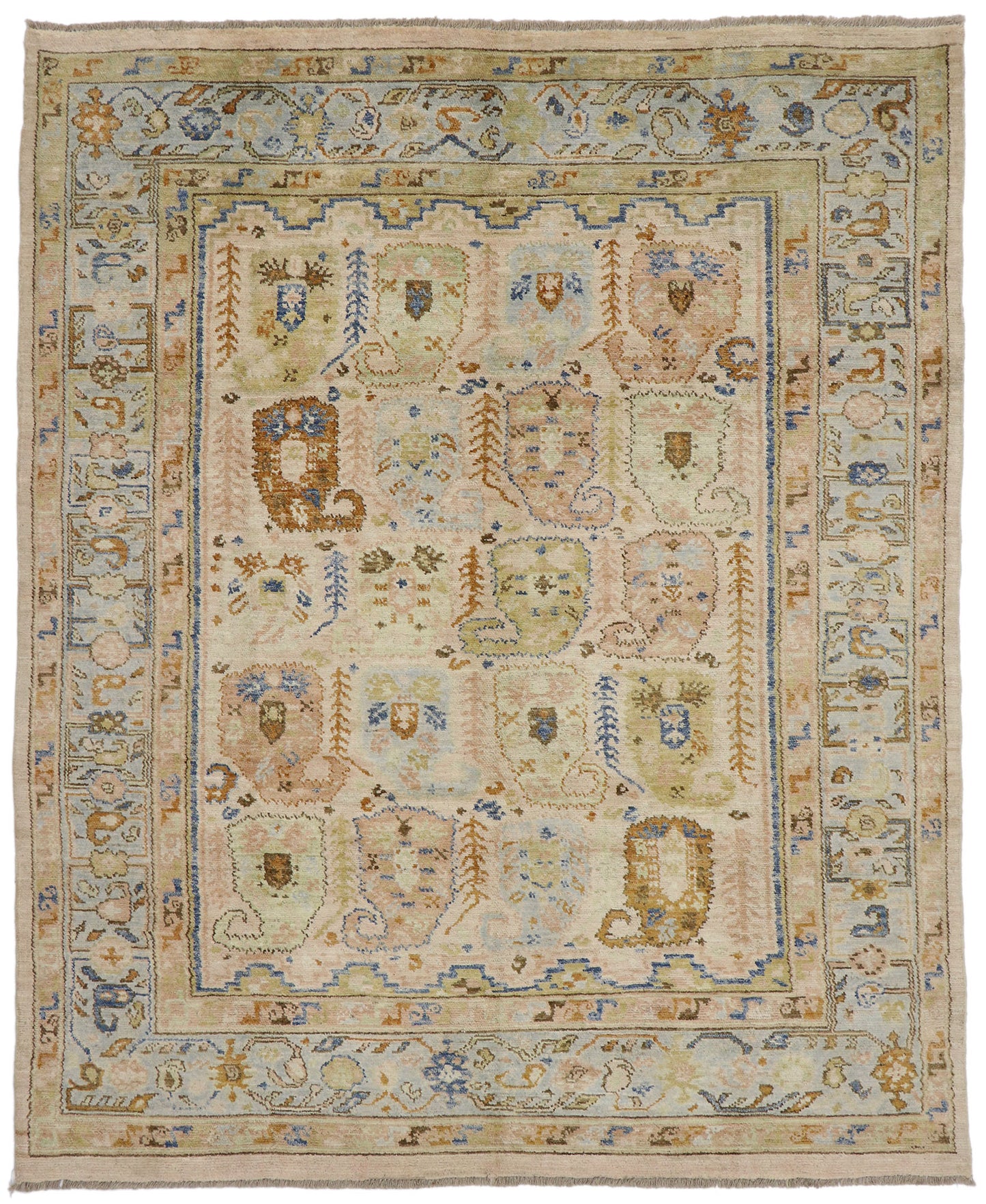 8 x 10 Vintage-Inspired Oushak Rug 80678