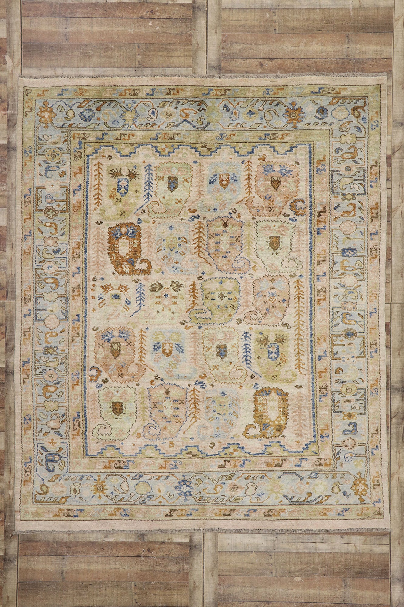 8 x 10 Vintage-Inspired Oushak Rug 80678