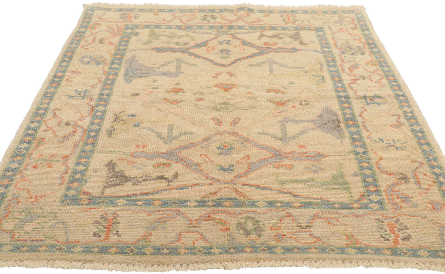 4 x 6 Colorful Oushak Rug 80683
