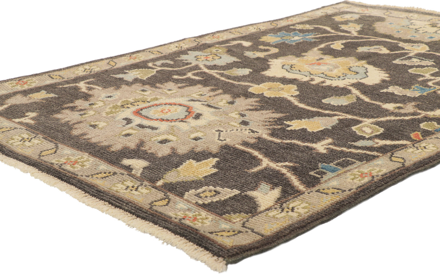 4 x 6 Earth-Tone Oushak Rug 80688