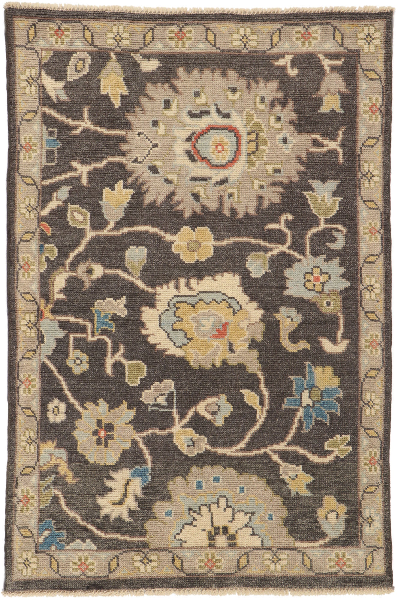 4 x 6 Earth-Tone Oushak Rug 80688