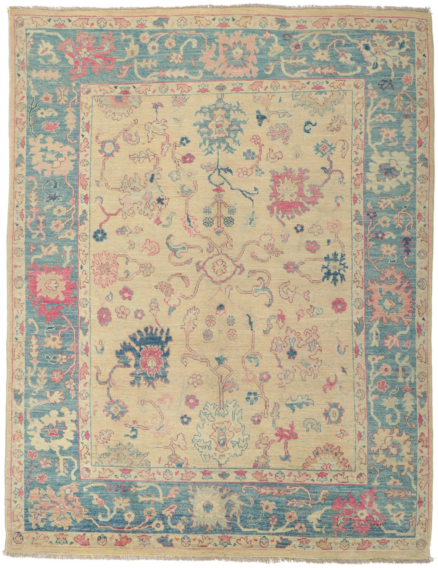 8 x 10 Colorful Oushak Rug 80720