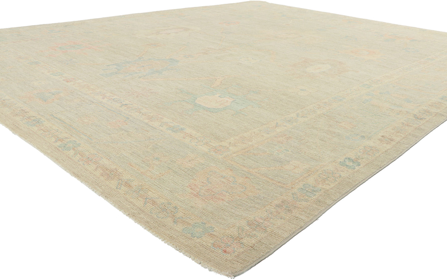 8 x 10 Colorful Pastel Oushak Rug 80899