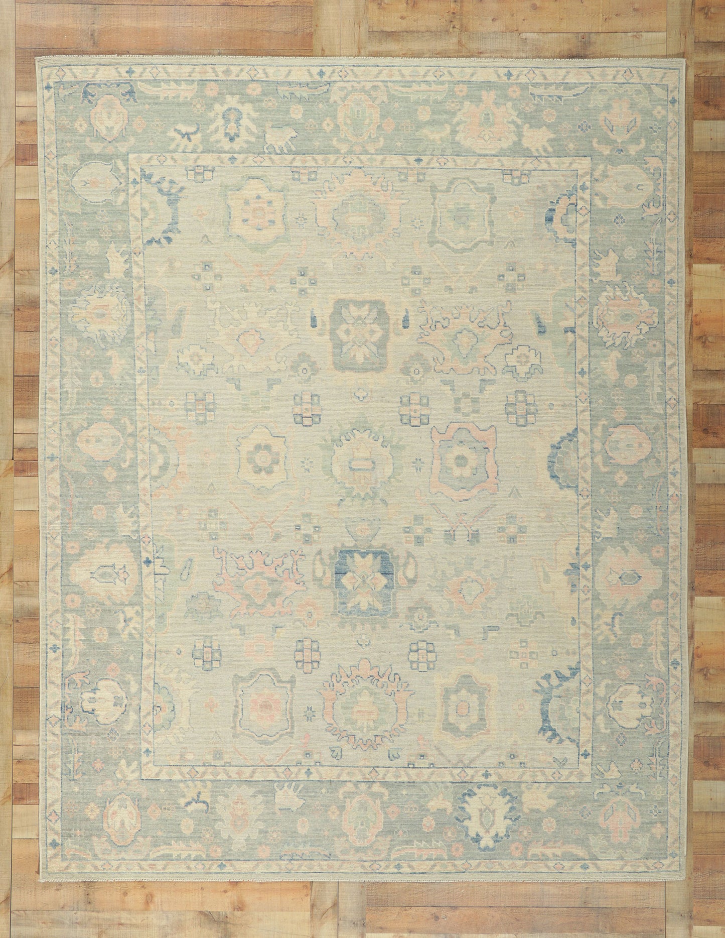 8 x 10 Colorful Oushak Rug 80900