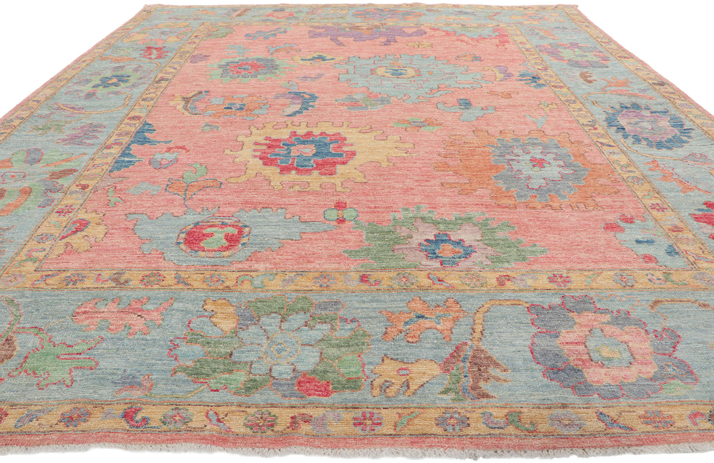 8 x 10 Colorful Oushak Rug 80959