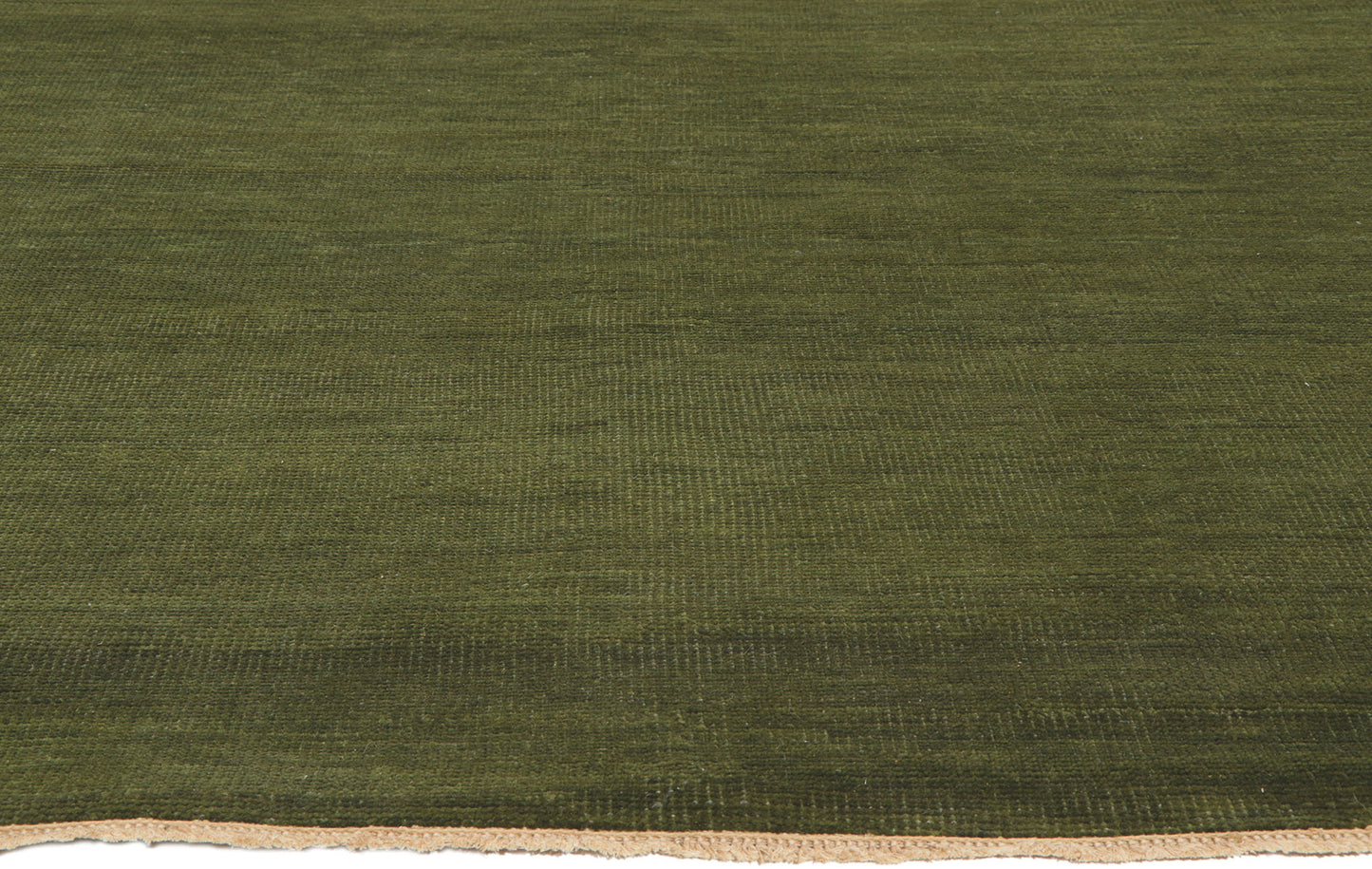 8 x 10 Solid Olive Green Modern Rug 30860