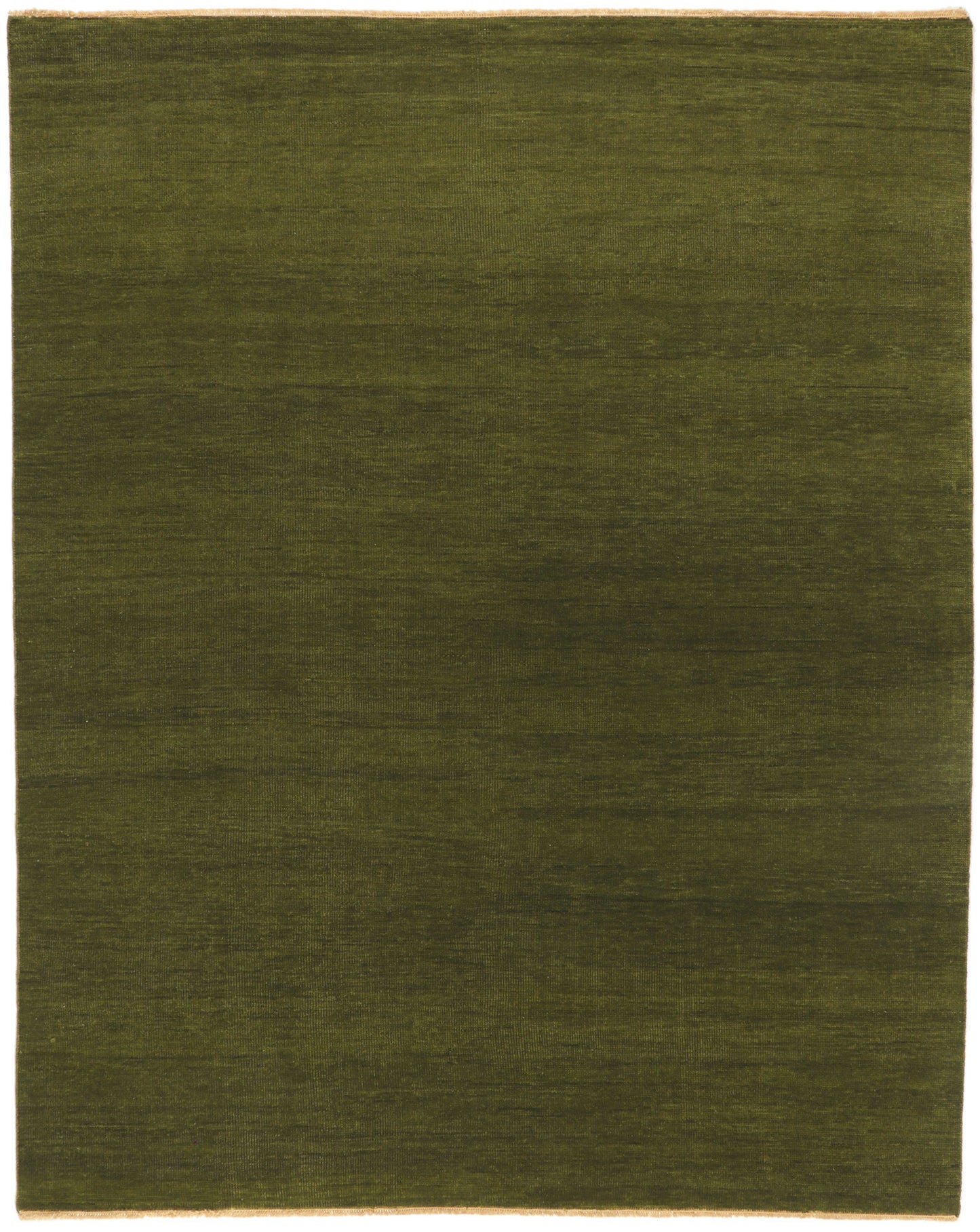 8 x 10 Solid Olive Green Modern Rug 30860