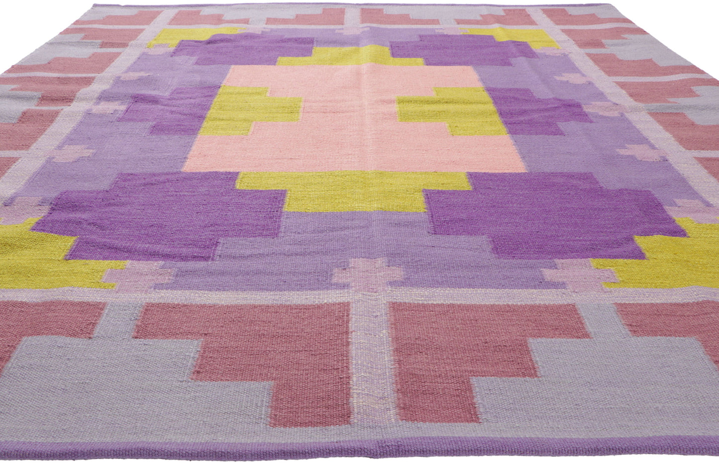 8 x 10 Scandinavian Modern Swedish Inspired Kilim Rug 30917