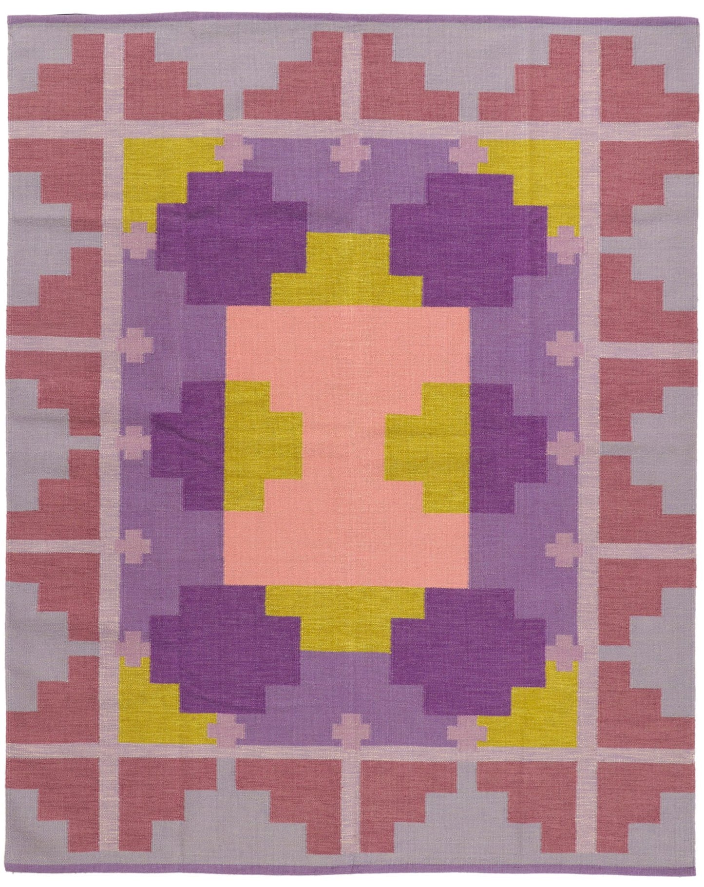 8 x 10 Scandinavian Modern Swedish Inspired Kilim Rug 30917