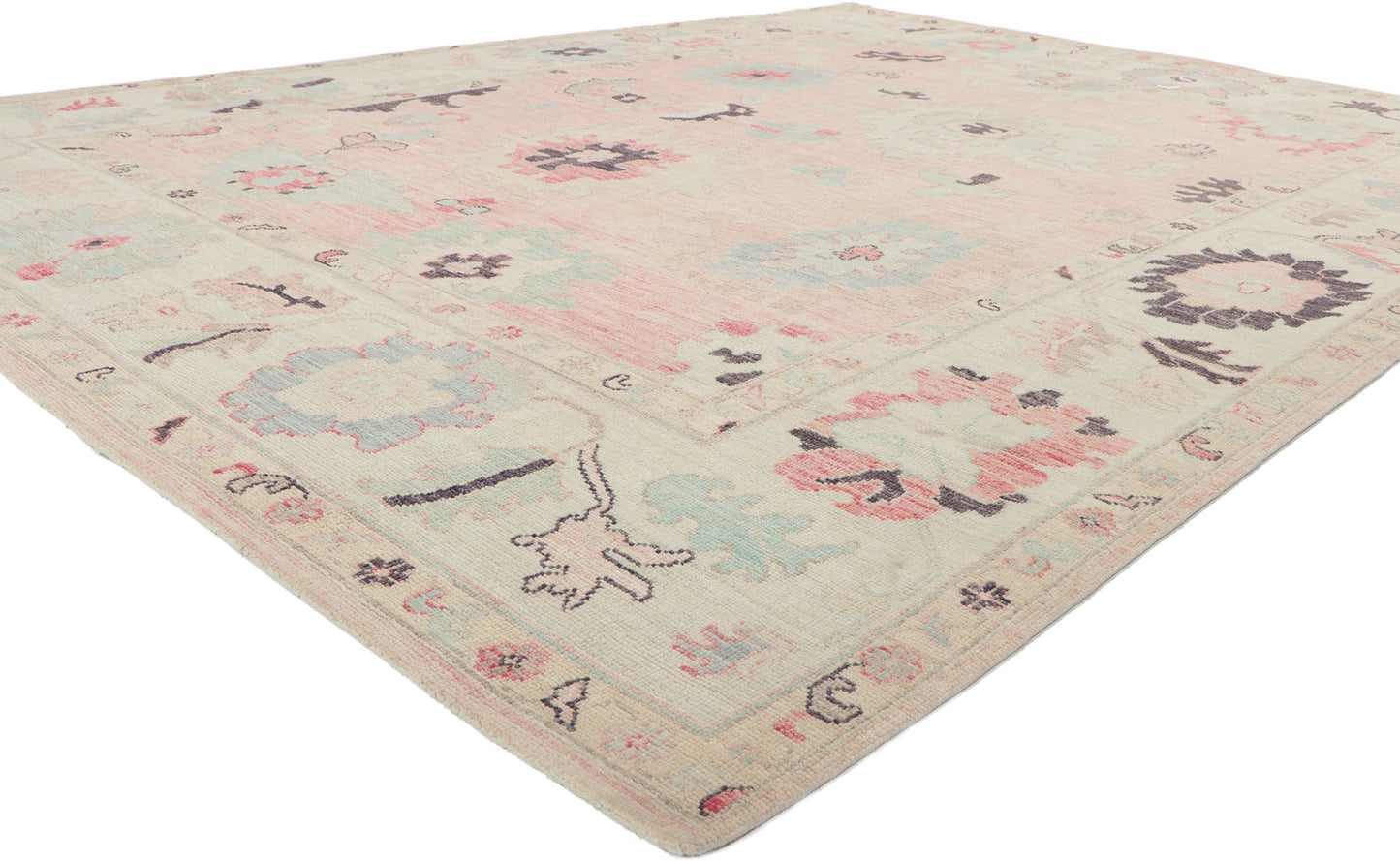 8 x 11 Colorful Pink Oushak Rug 80902