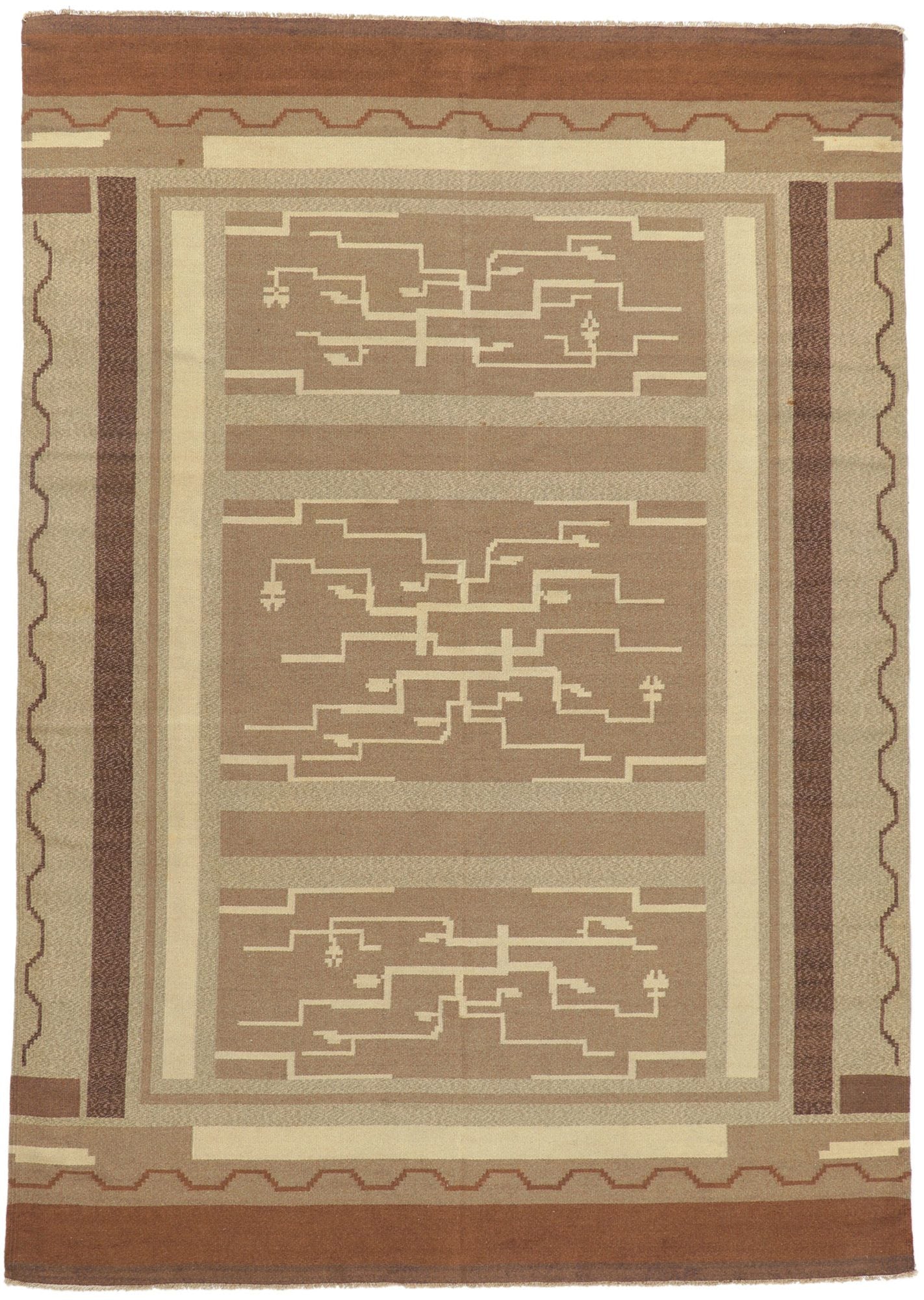 8 x 11 Vintage Finnish Flatweave Rug 78506