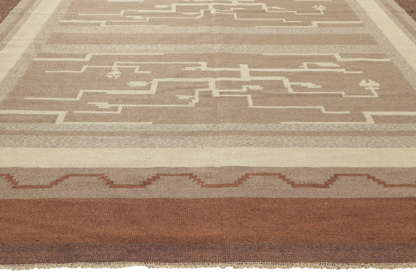 8 x 11 Vintage Finnish Flatweave Rug 78506