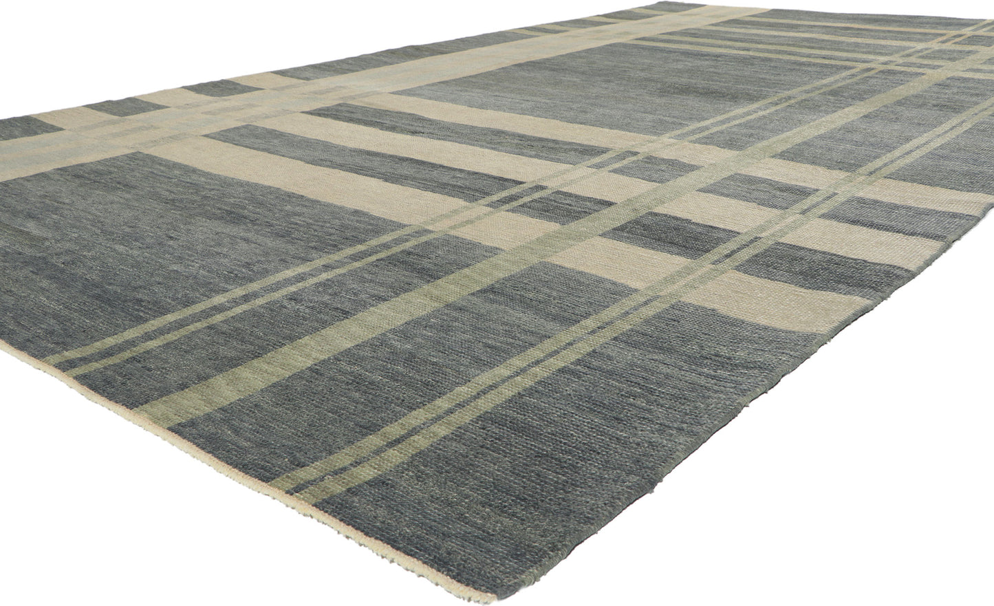 8 x 15 Neutral Plaid Tartan Rug 53804