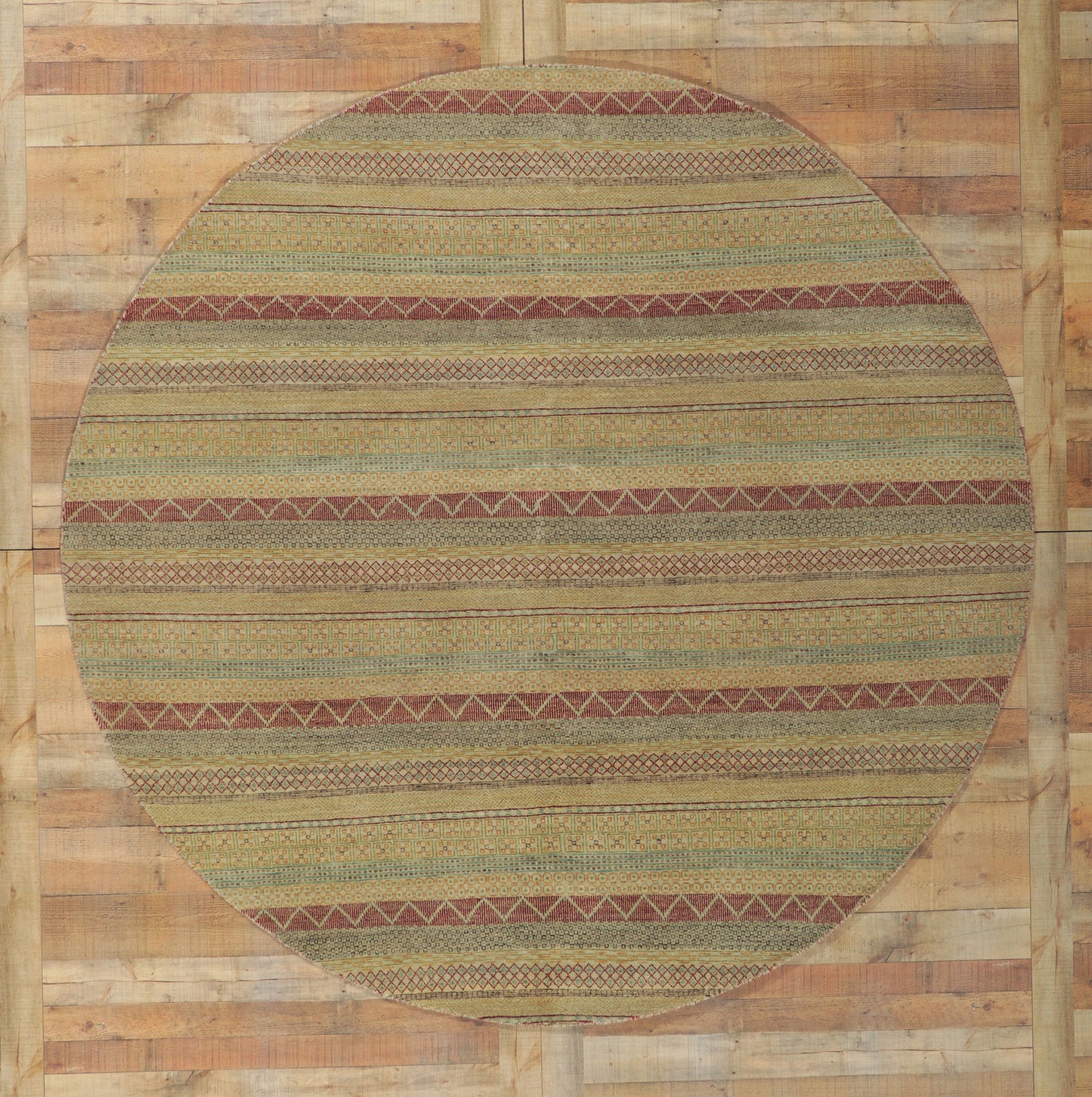 8 x 8 Round Striped Area Rug 30301