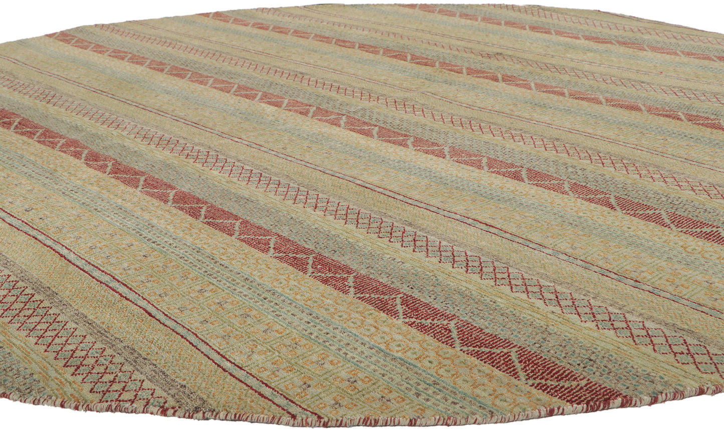 8 x 8 Round Striped Area Rug 30301