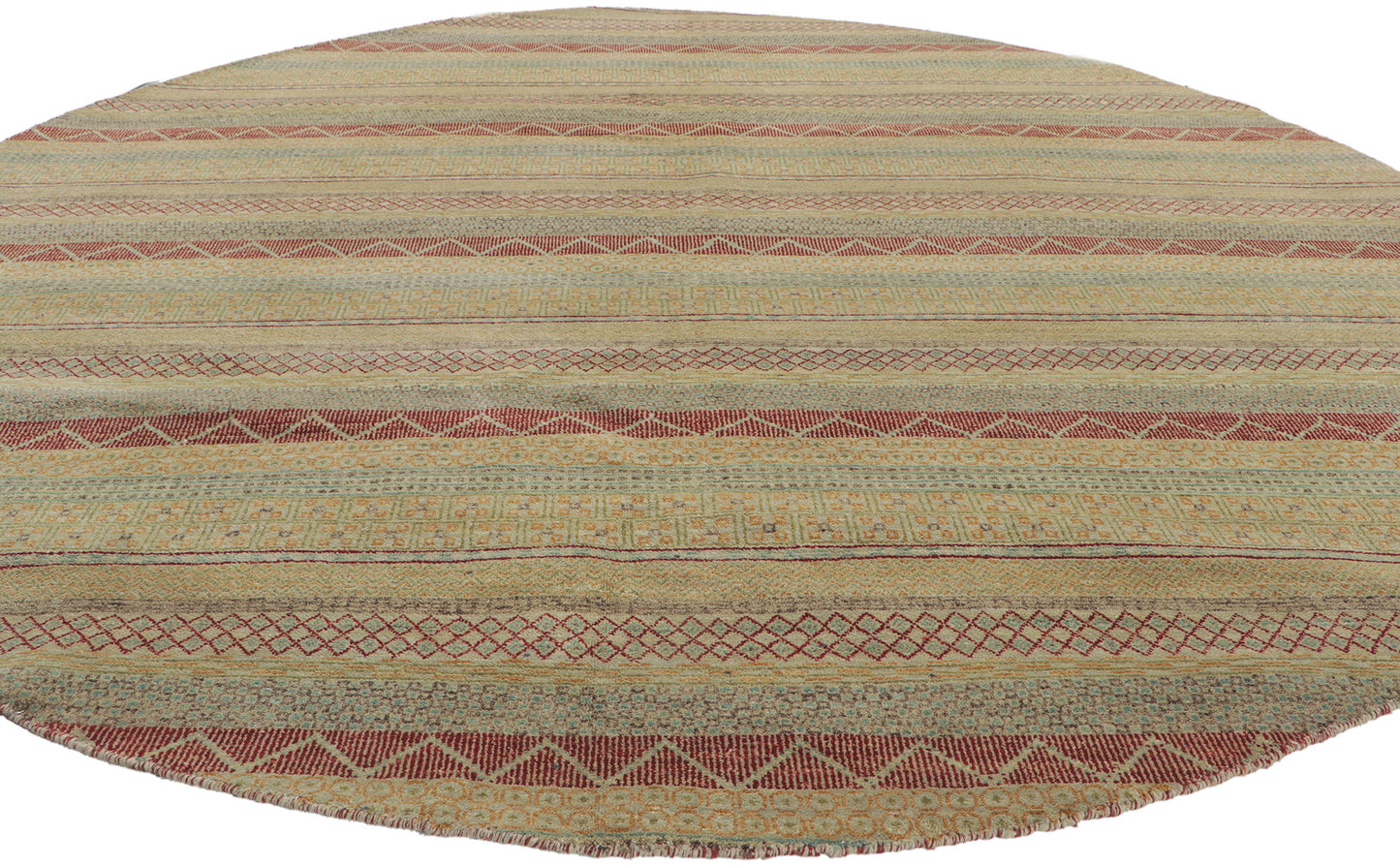 8 x 8 Round Striped Area Rug 30301