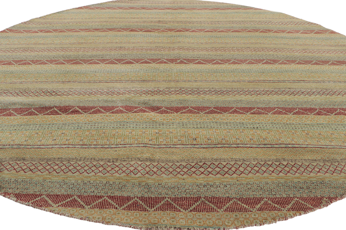 8 x 8 Round Striped Area Rug 30301