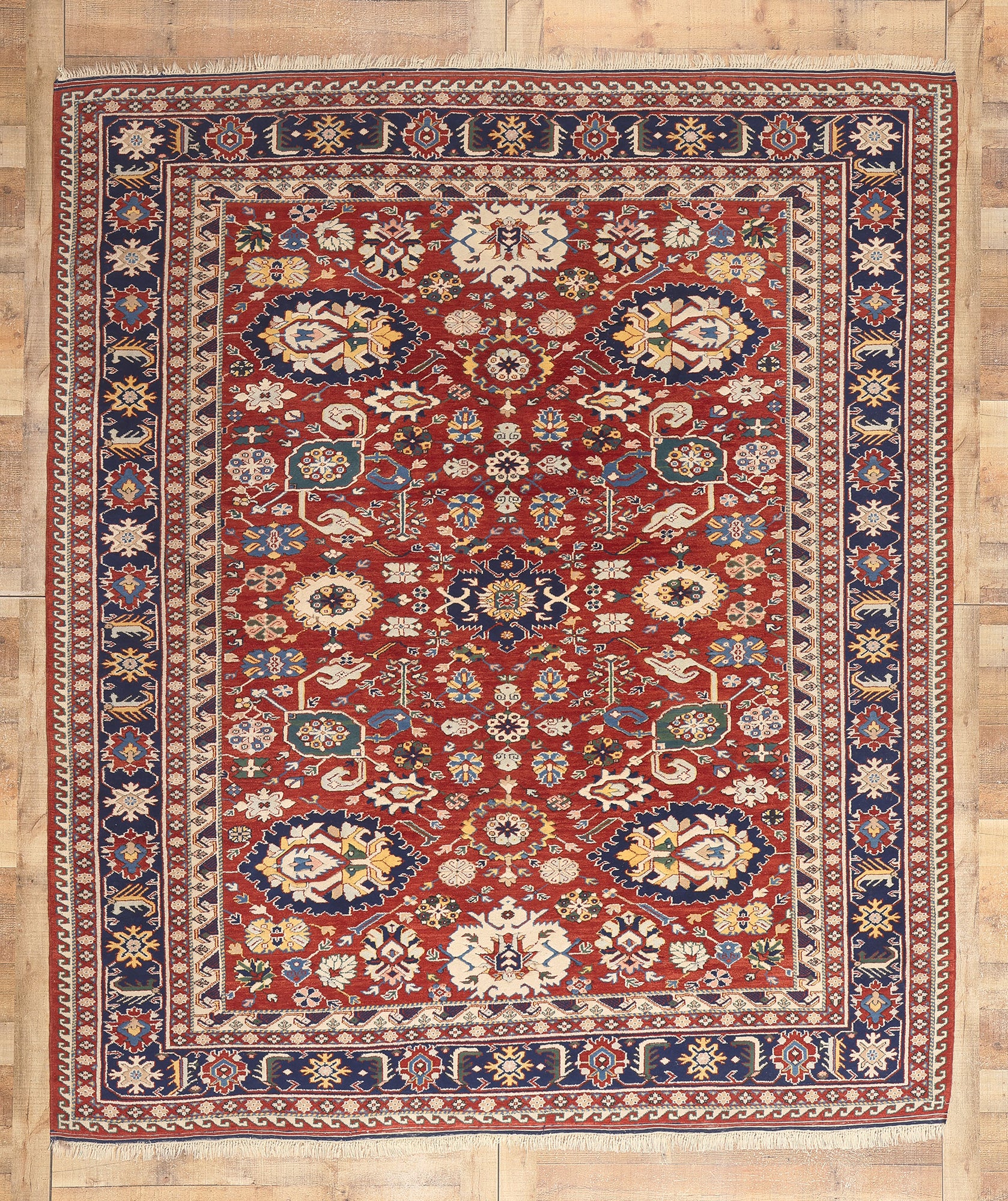 8 x 10 Vintage Turkish Oushak Rug 78646