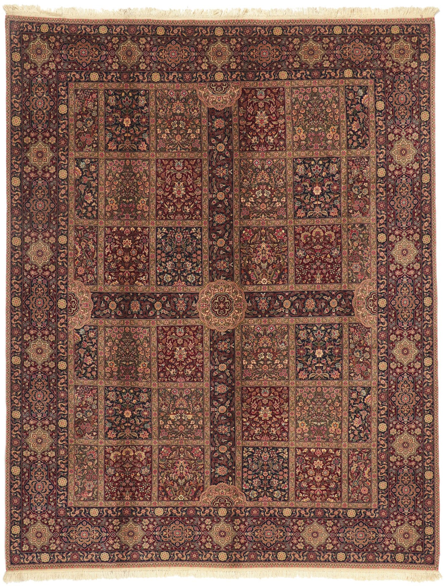 8 x 10 Vintage Pakistan Chaharbagh Rug 76846