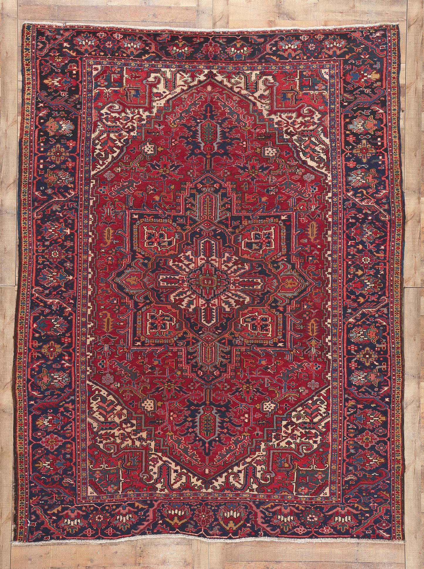 8 x 10 Vintage Persian Heriz Rug 78157