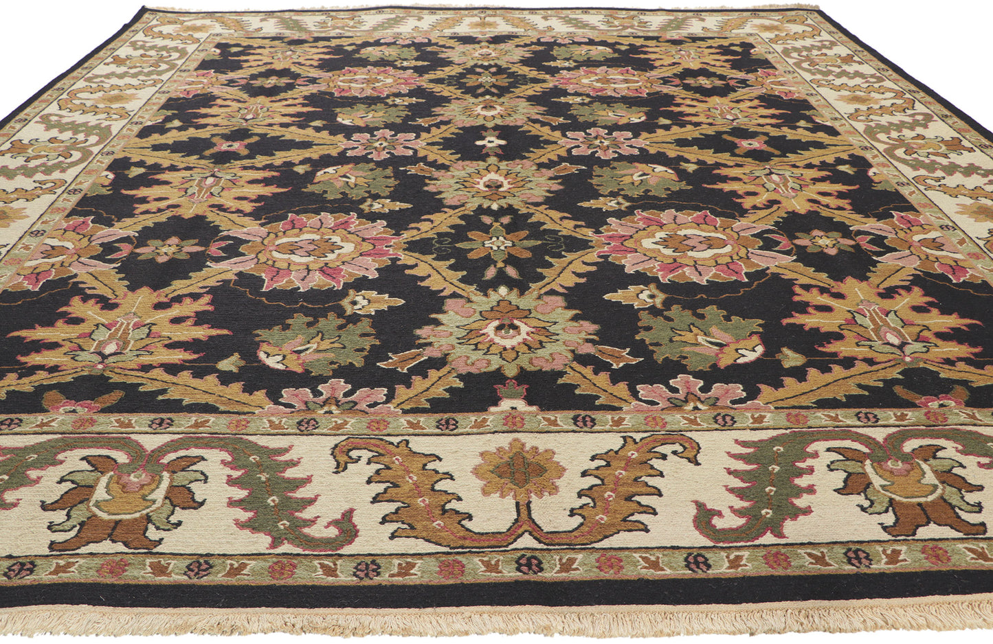 8 x 10 Vintage Indian Rug 74739