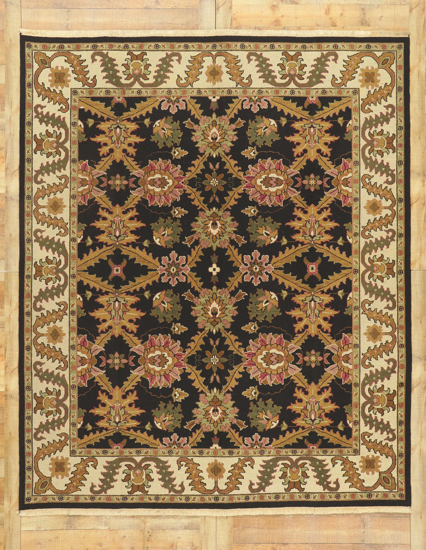 8 x 10 Vintage Indian Rug 74739