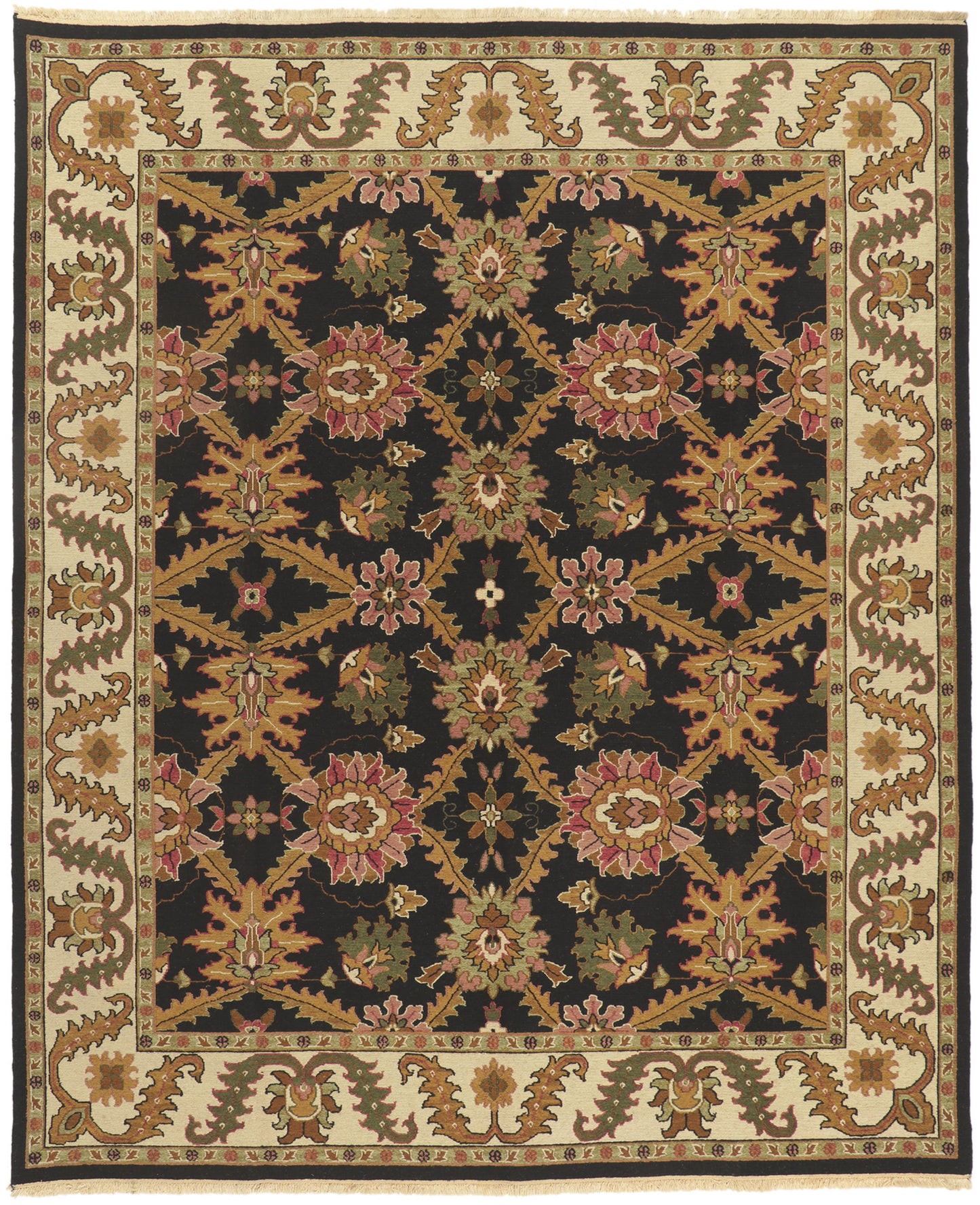 8 x 10 Vintage Indian Rug 74739