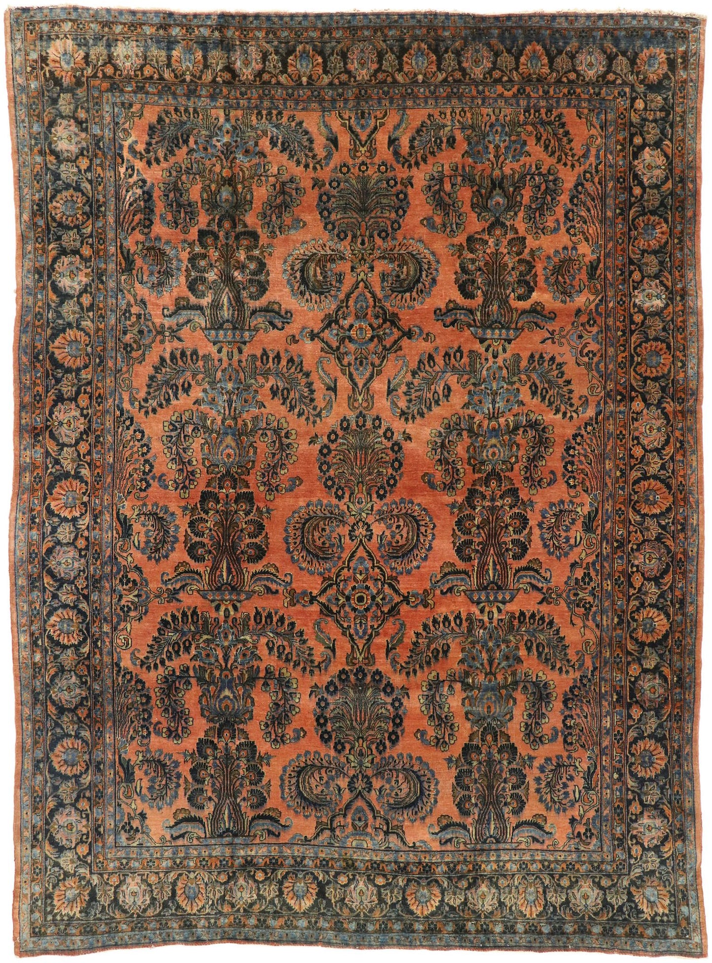 8 x 11 Antique Persian Kashan Rug 71540