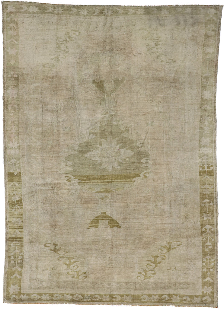 8 x 11 Vintage Turkish Oushak Rug 52472