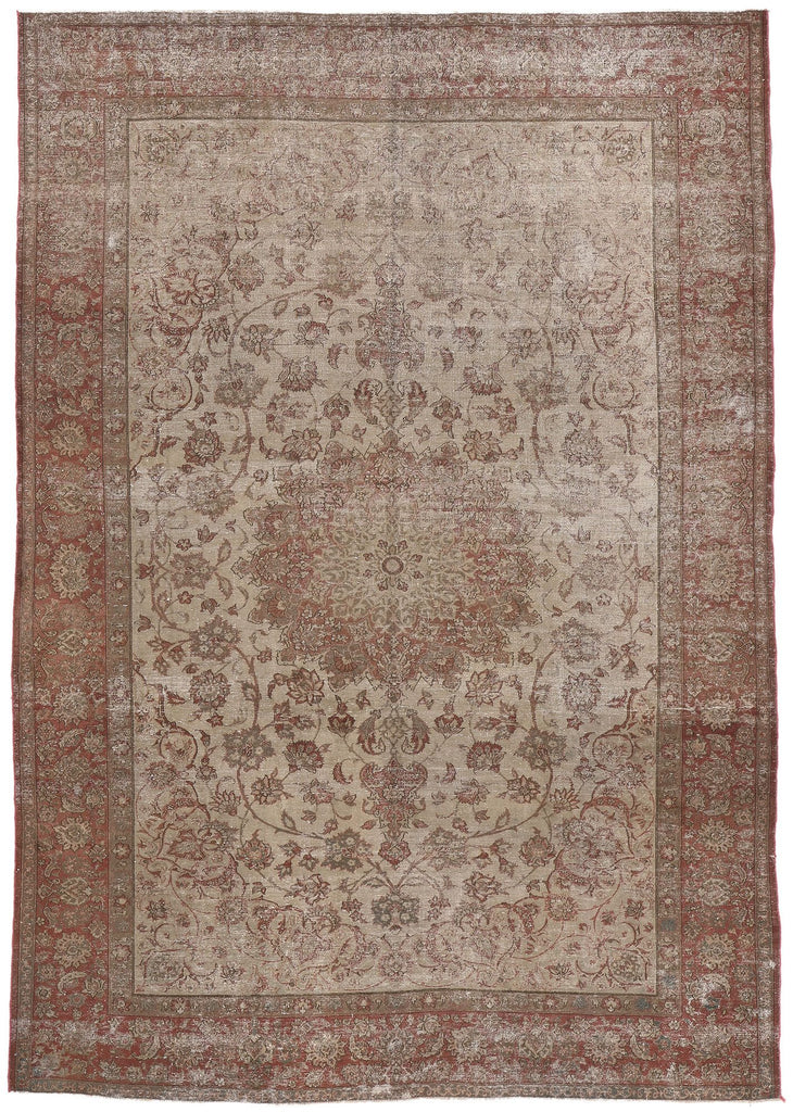 8 x 12 Vintage Persian Tabriz Rug 78585