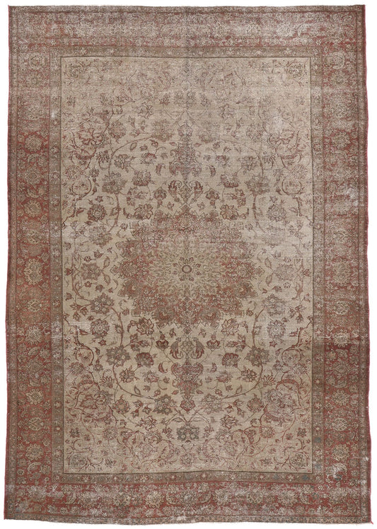 8 x 12 Vintage Persian Tabriz Rug 78585