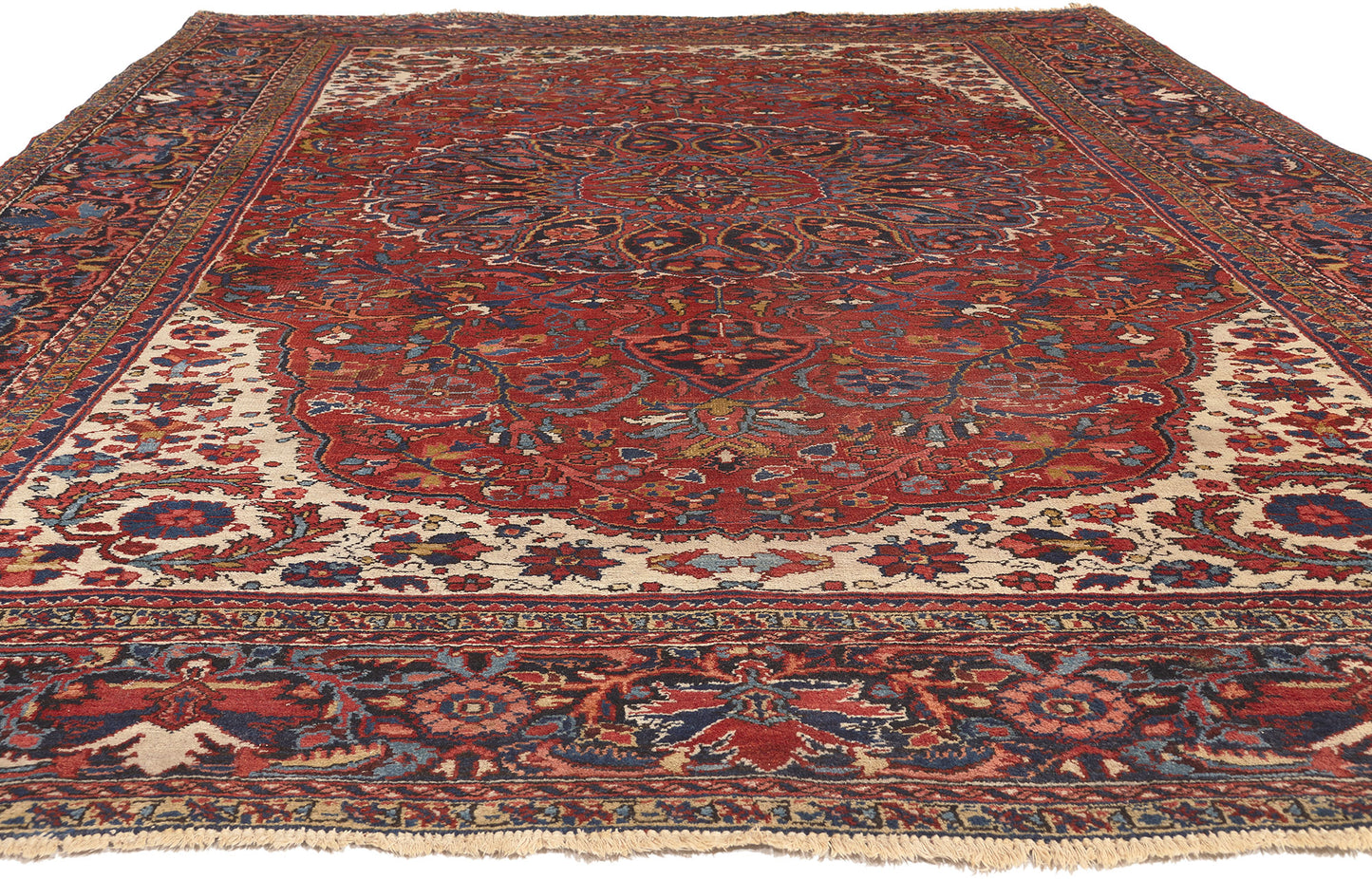 8 x 12 Antique Persian Heriz Rug 78641