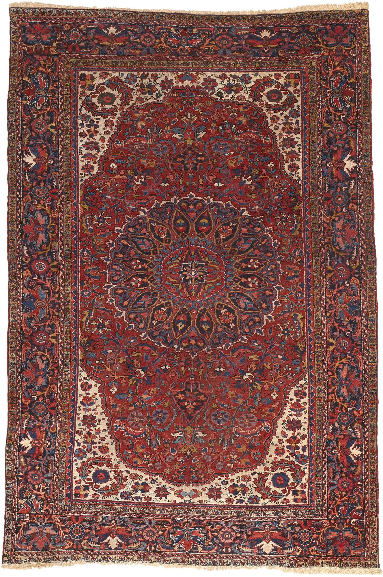 8 x 12 Antique Persian Heriz Rug 78641