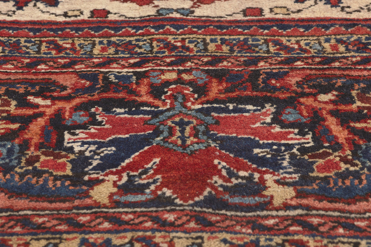 8 x 12 Antique Persian Heriz Rug 78641